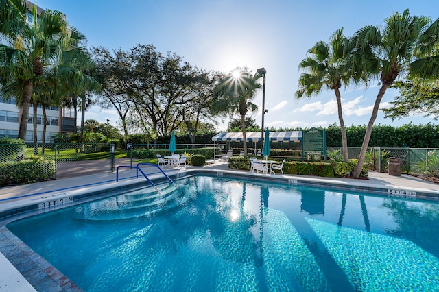 view of pool with a patio