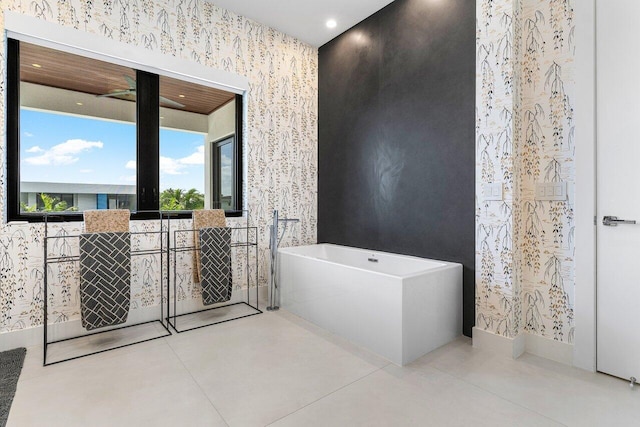 bathroom featuring a tub