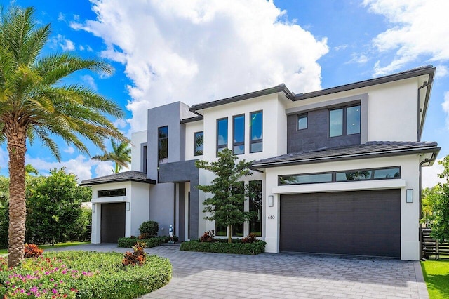 modern home with a garage