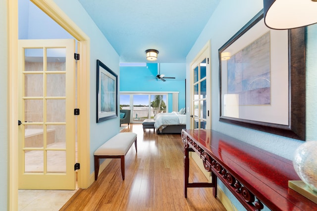 hallway featuring light hardwood / wood-style floors