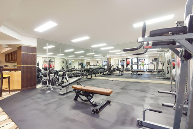 view of workout area