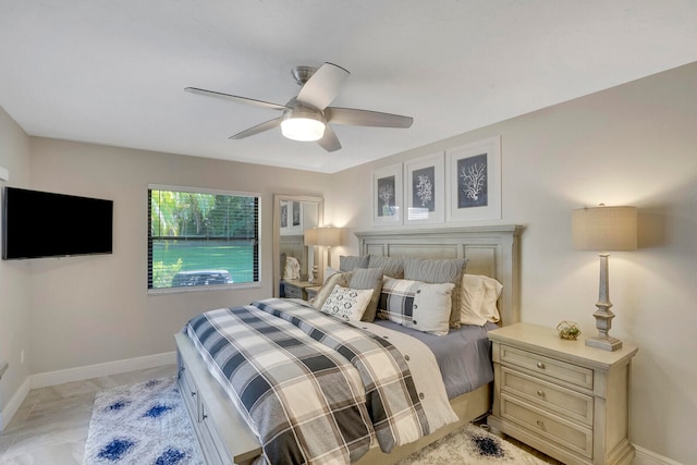 bedroom with ceiling fan