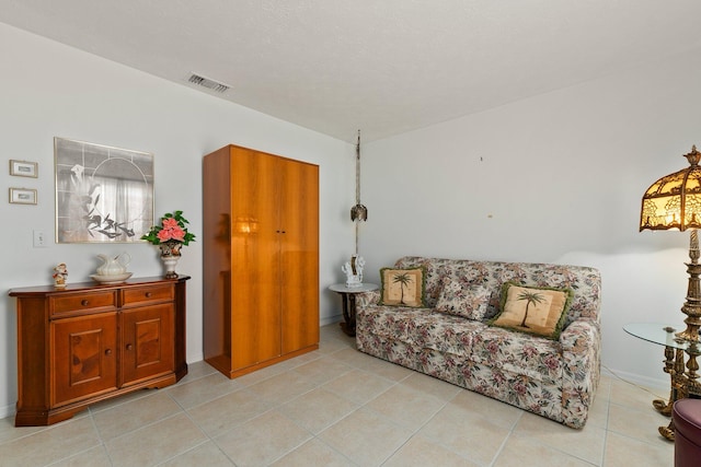 view of tiled living room