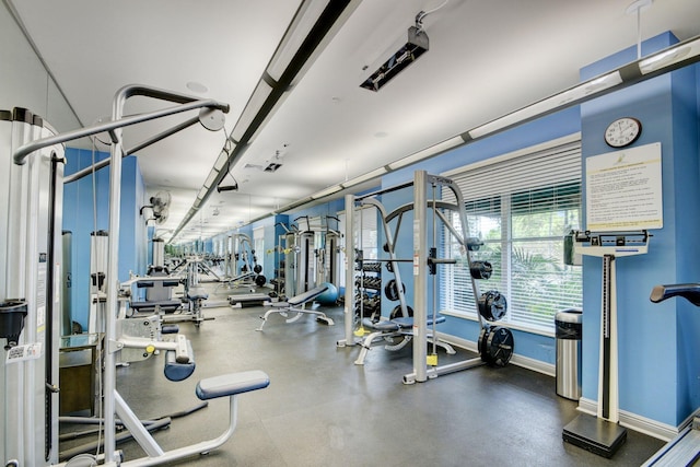 view of workout area