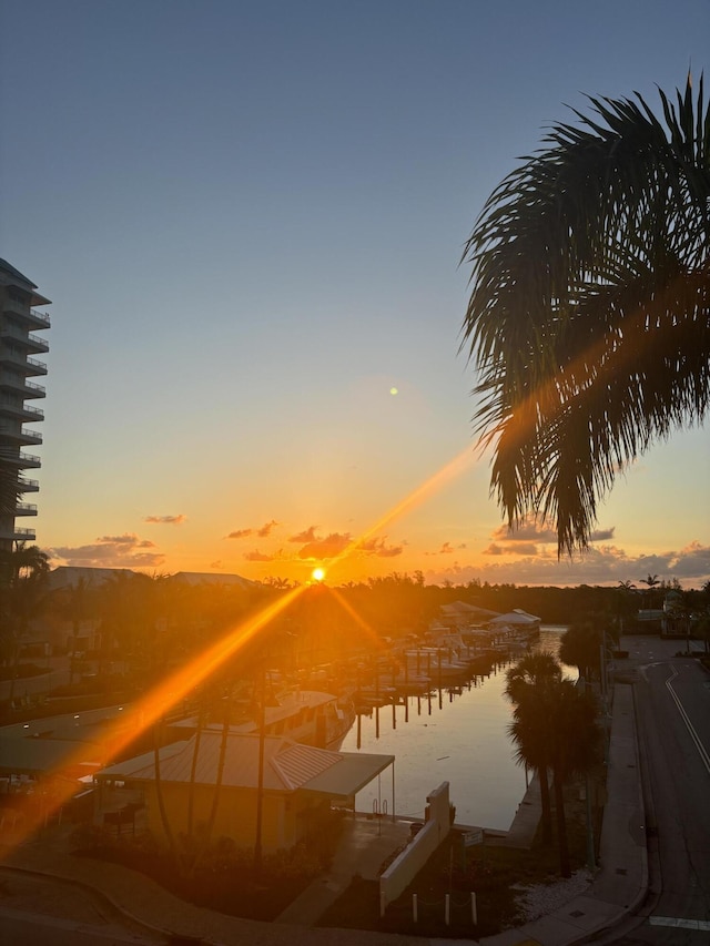 100 NE 6th St Unit 505, Boynton Beach, FL 33435 - view of water feature with a boat dock