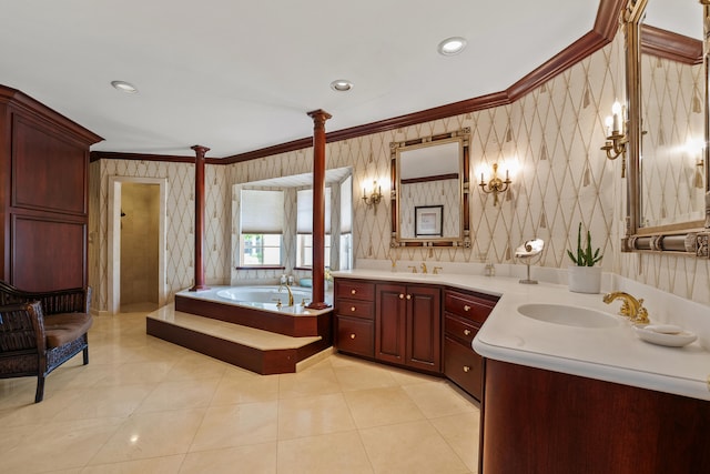 tiled bedroom with french doors, a closet, access to outside, and multiple windows