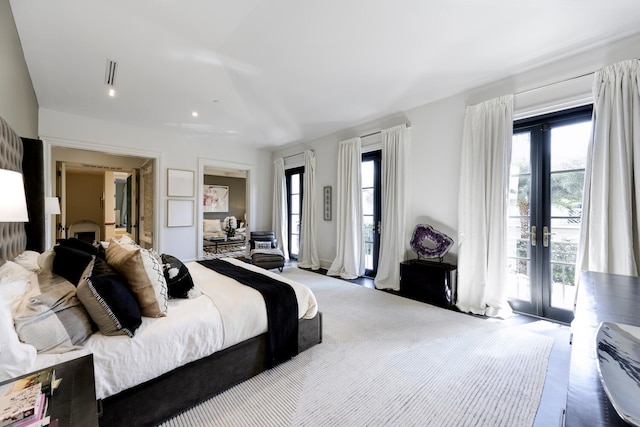 bedroom with french doors