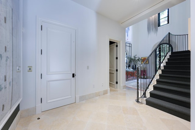 view of tiled foyer