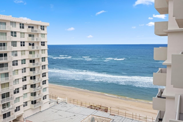 water view featuring a beach view