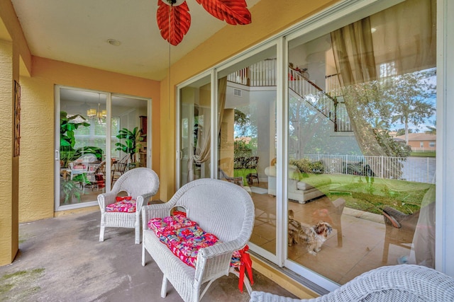 view of sunroom / solarium