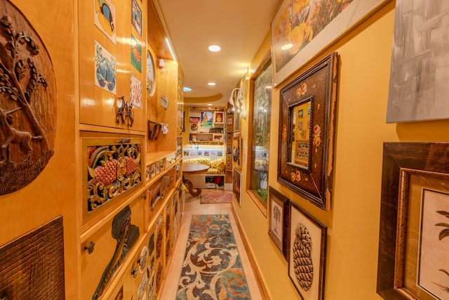 wine cellar featuring tile patterned flooring