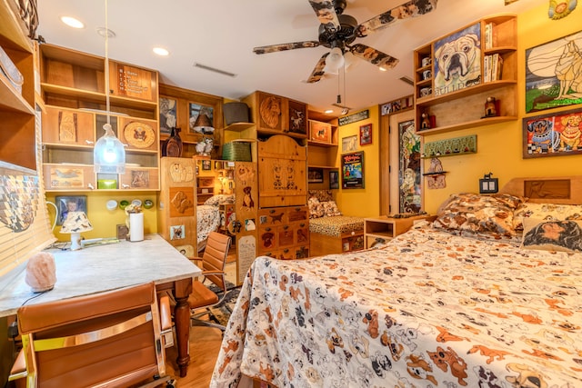 bedroom featuring wood-type flooring