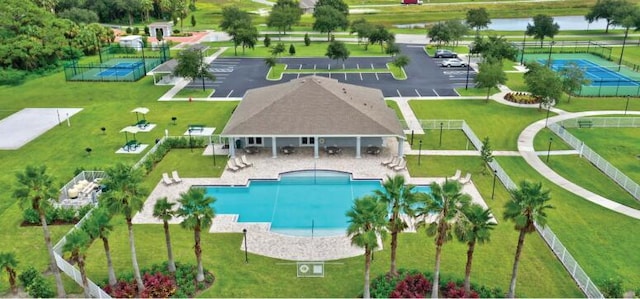 5215 San Benedetto Pl, Fort Pierce, FL 34951 - aerial view of a pool