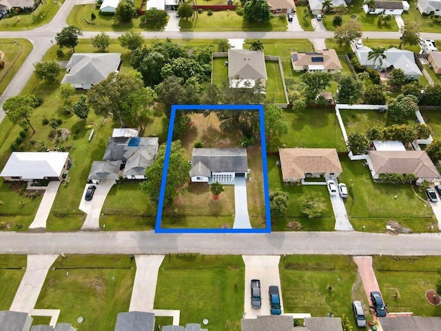 bird's eye view featuring a residential view