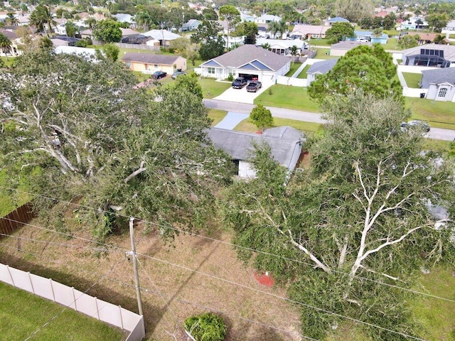 aerial view featuring a residential view