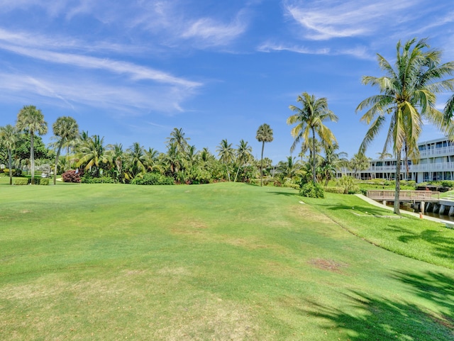 view of home's community featuring a lawn