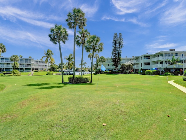 view of community with a lawn