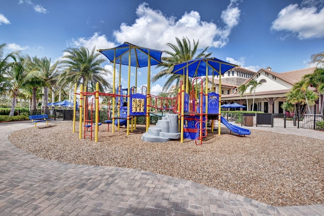 view of jungle gym