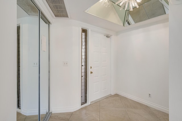 view of tiled entrance foyer