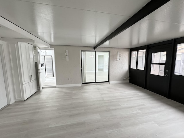 14910 Wildflower Ln, Delray Beach, FL 33446 - unfurnished sunroom featuring beam ceiling