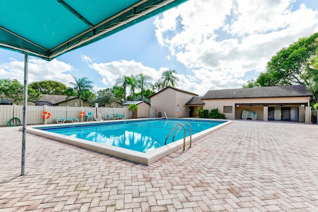 view of pool with a patio area