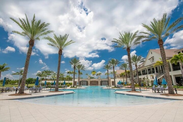 view of pool with a patio