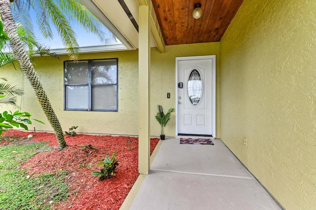 view of doorway to property