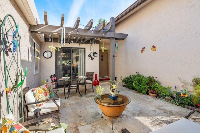 view of patio / terrace with a pergola