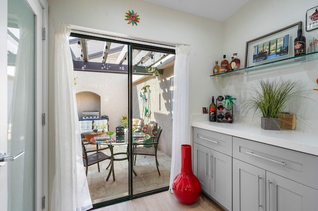 interior space with light hardwood / wood-style flooring and a healthy amount of sunlight