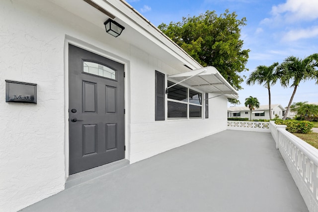 view of doorway to property