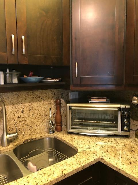 room details with sink and light stone counters