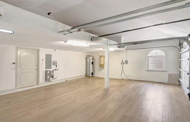 930 N Parkside Cir N, Boca Raton, FL 33486 - garage with electric panel, a garage door opener, and water heater