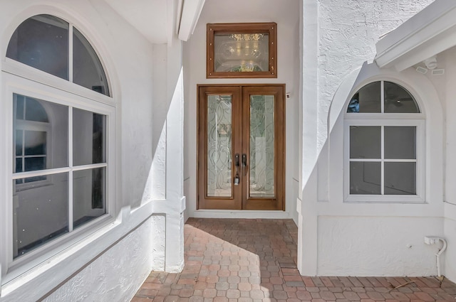 930 N Parkside Cir N, Boca Raton, FL 33486 - property entrance featuring stucco siding and french doors