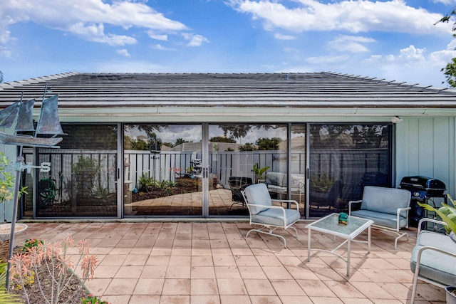 view of patio / terrace featuring grilling area