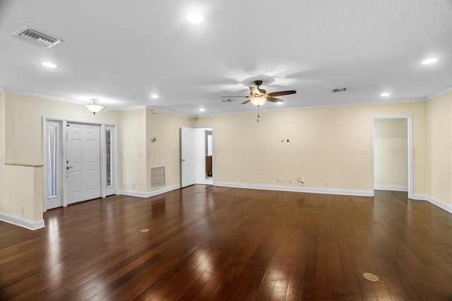 100 SW 15th Ct, Boca Raton, FL 33486 - interior space with dark wood-style flooring, ceiling fan, and visible vents
