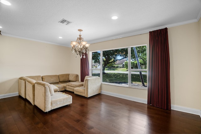 100 SW 15th Ct, Boca Raton, FL 33486 - unfurnished living room with dark wood-style floors, visible vents, and ornamental molding