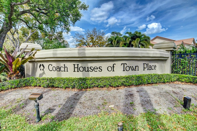 view of community sign