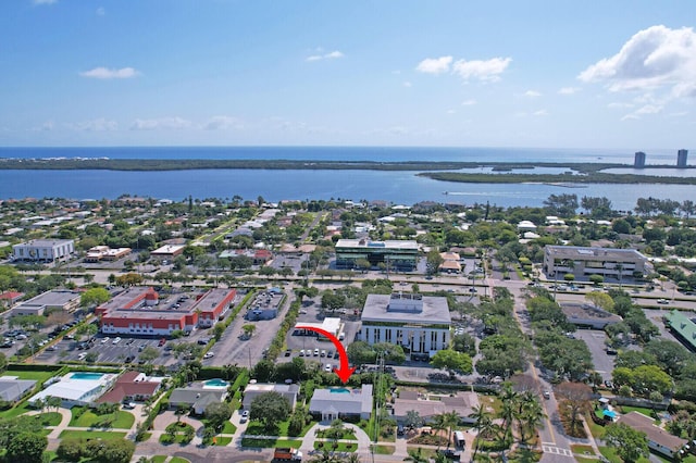 704 Eastwind Dr, North Palm Beach, FL 33408 - birds eye view of property featuring a water view