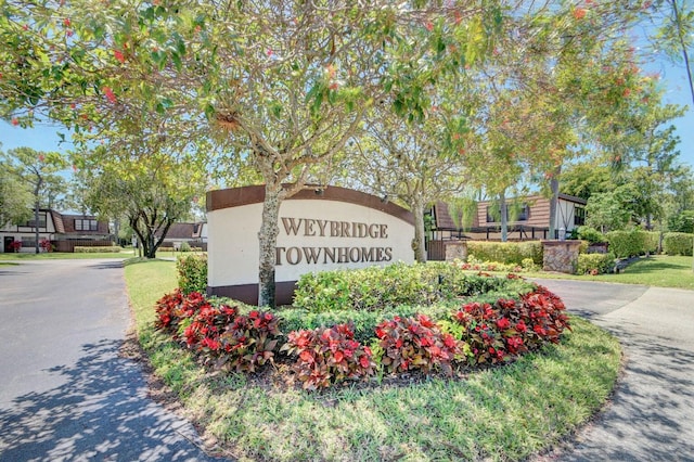 view of community sign