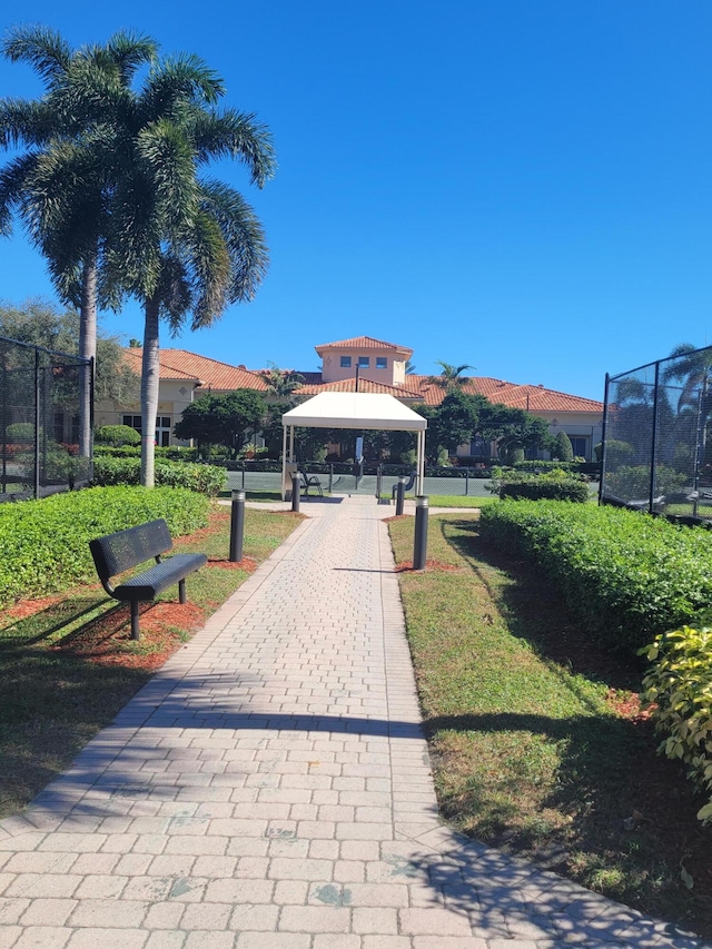 view of property's community featuring a gazebo