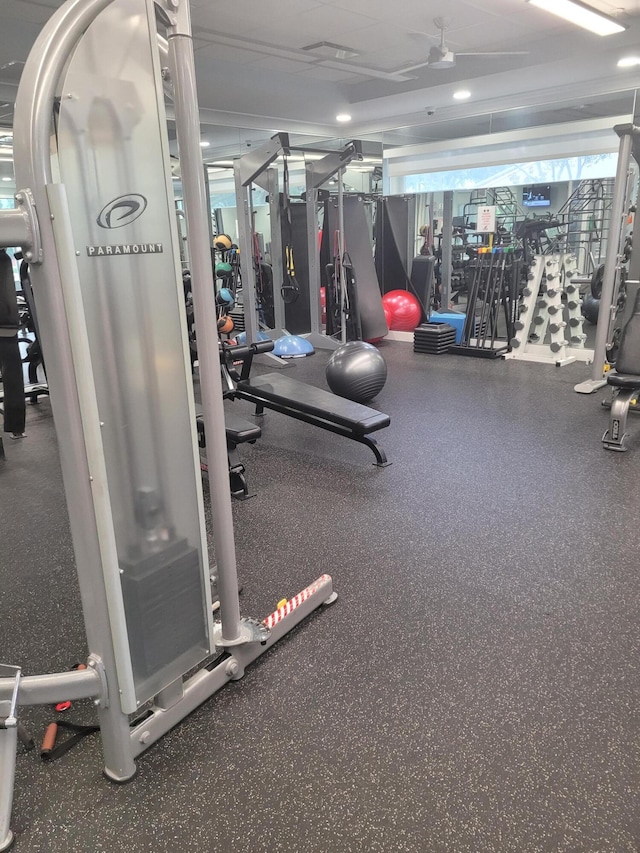 view of workout area