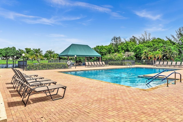 view of pool featuring a patio area