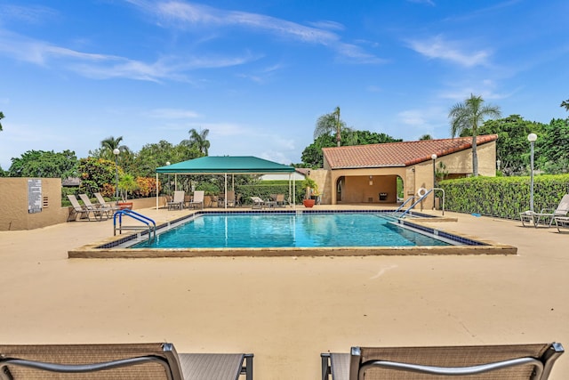 view of pool with a patio area