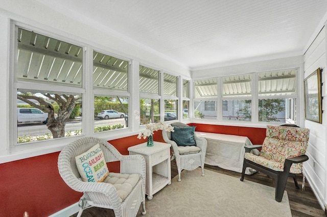 sunroom with plenty of natural light