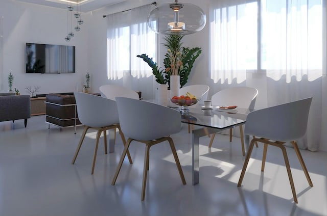 533 NW 16th Ave, Fort Lauderdale, FL 33311 - dining area with finished concrete floors