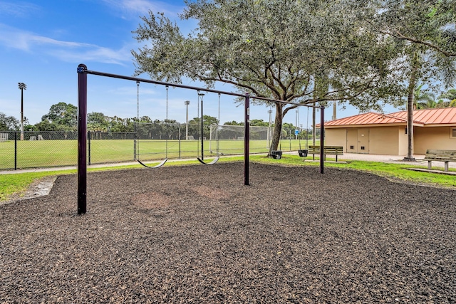 view of jungle gym