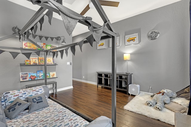 bedroom featuring hardwood / wood-style flooring