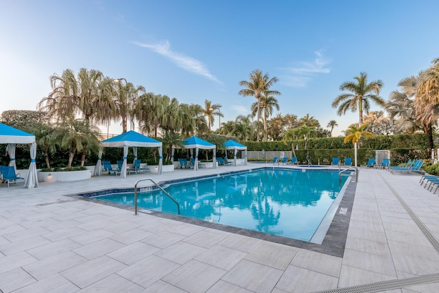 view of pool with a patio