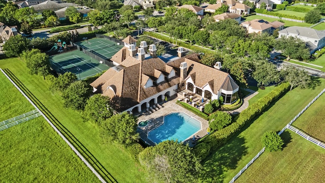 birds eye view of property