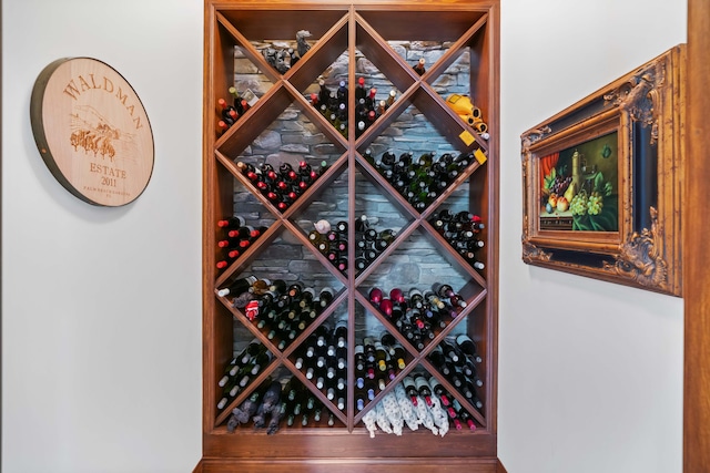 view of wine room